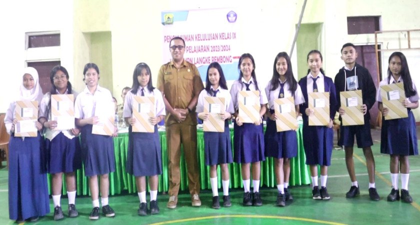 Pengumuman Kelulusan Tingkat UPTD SMPN 1 Langke Rembong Tahun Pelajaran 2023/2024